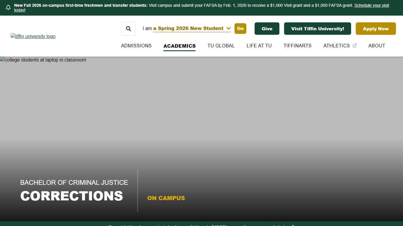 Corrections Tiffin University